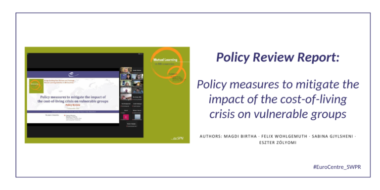 Project Event on the BB Policy Review “Policy measures to mitigate the impact of the cost-of-living crisis on vulnerable groups”