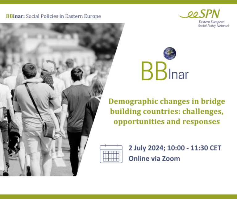 BBinar: Demographic changes in BB countries – challenges, opportunities and responses